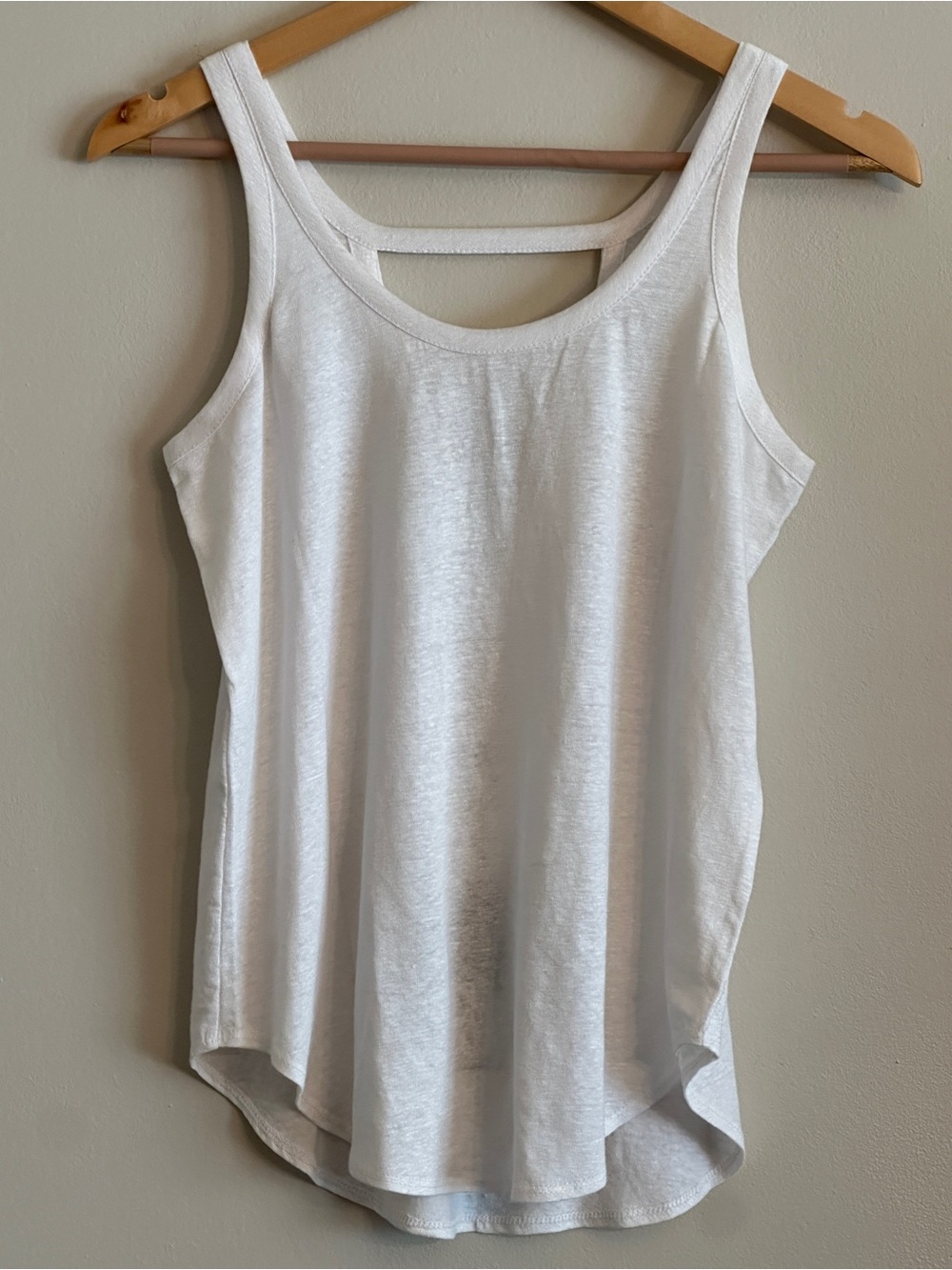 Chaser White Scoop Neck Tank with Back Strap Detail
